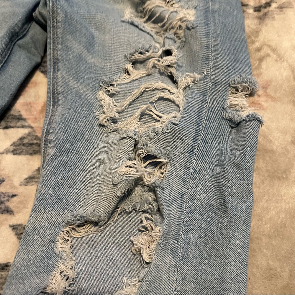 American Eagle Distressed Light Blue Women's Jeans size 12 long - Picture 2 of 8